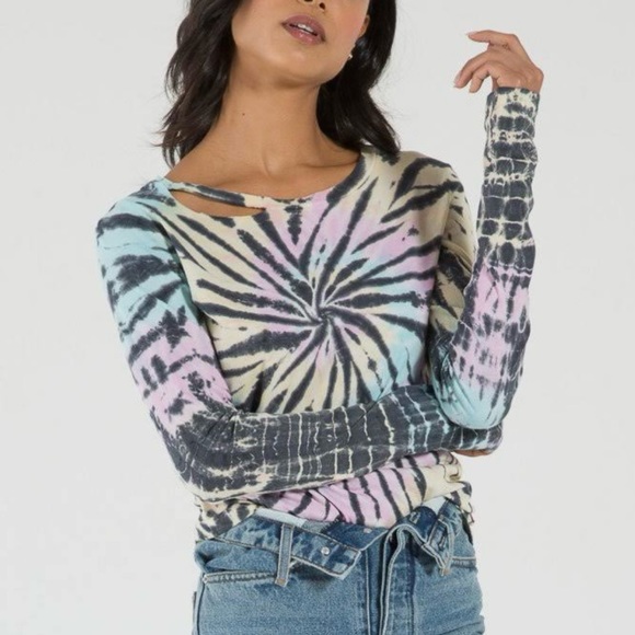 n:PHILANTHROPY Tops - n:PHILANTHROPY Link Long Sleeve Tee in Black Cat Spiral, Small, NWT